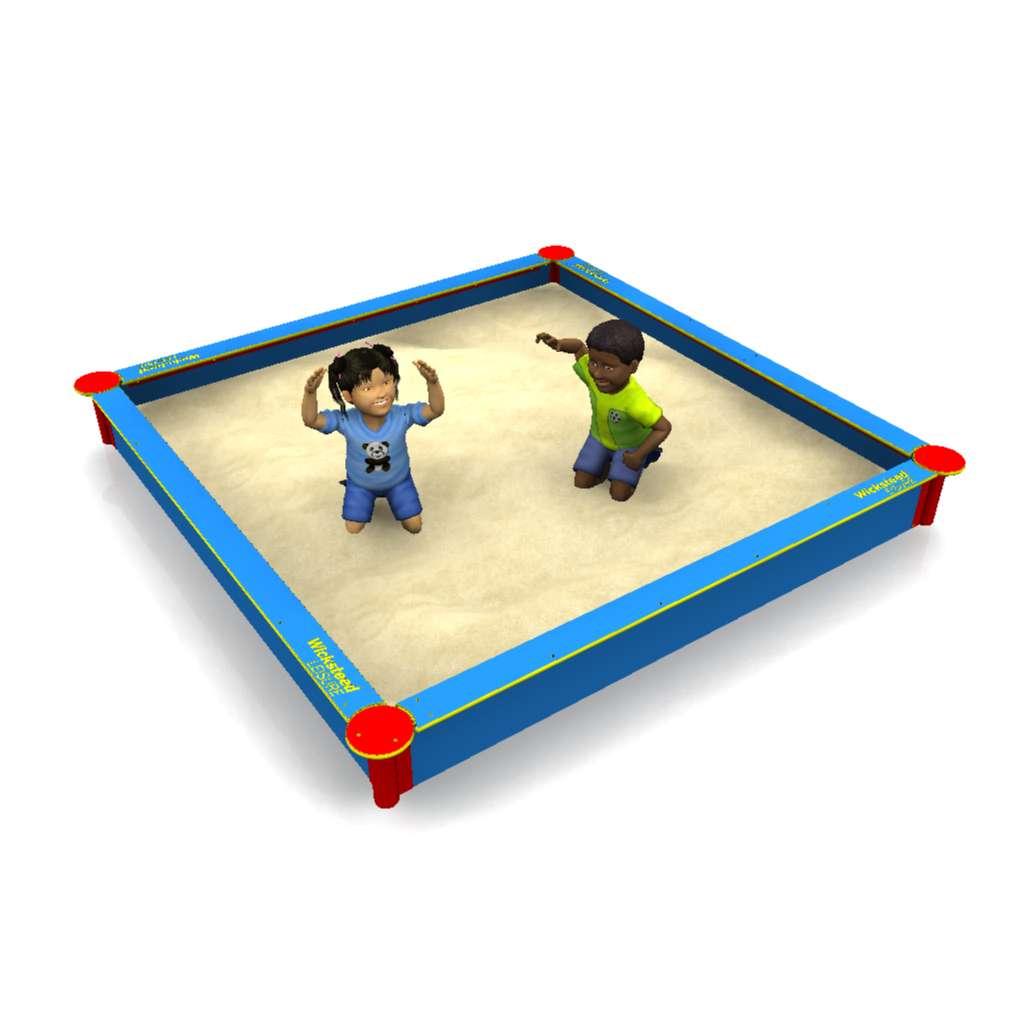 Children playing in large sandbox