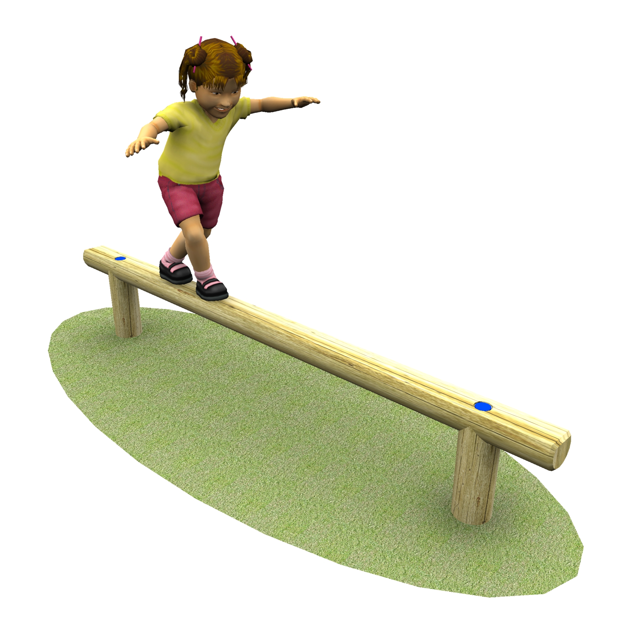 Balance Beam with child using