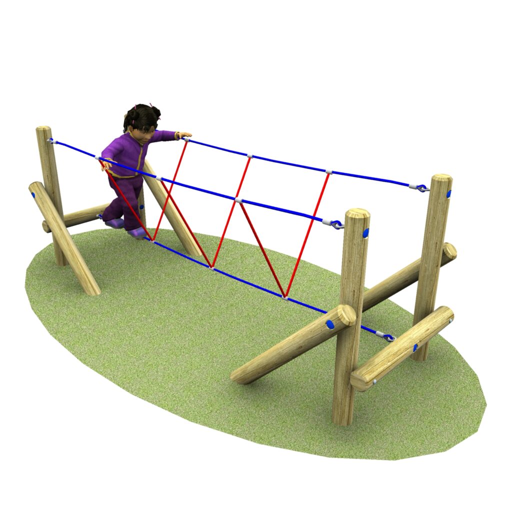 Burma Bridge with child crossing