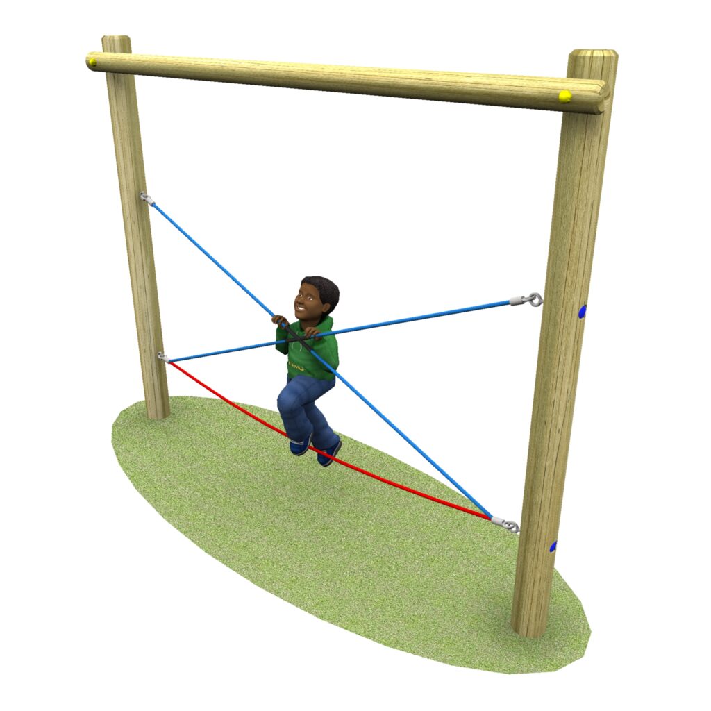 Crossed Rope Walk with child crossing