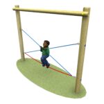 Crossed Rope Walk with child crossing