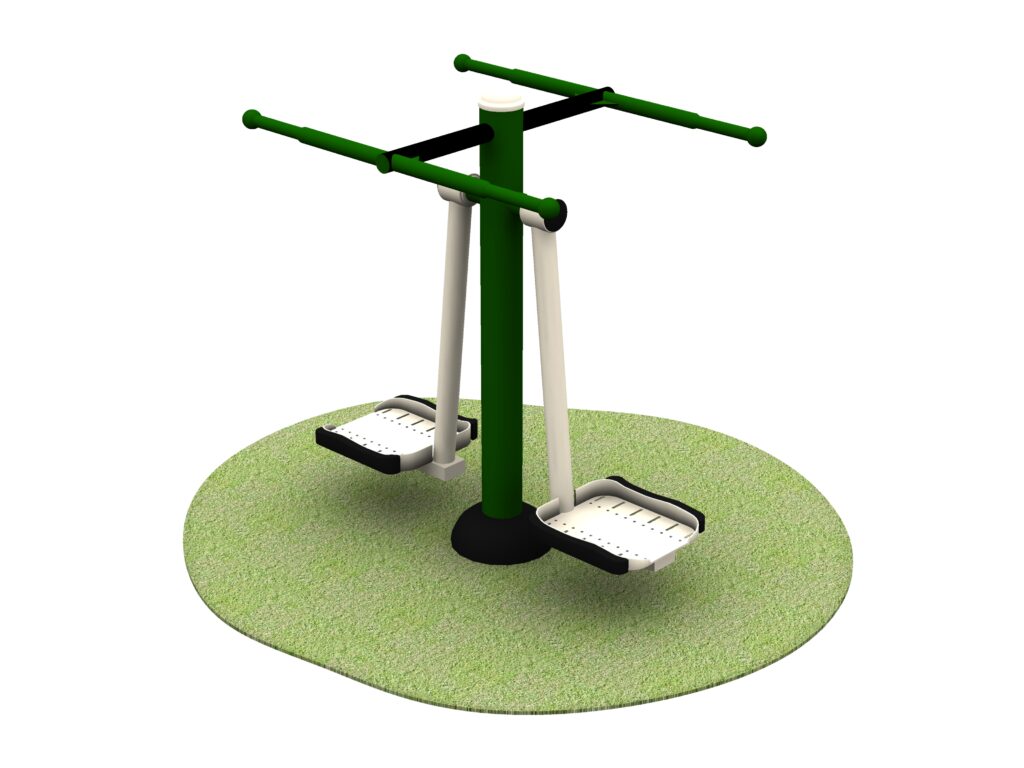 children's steel green and grey air skier on grass