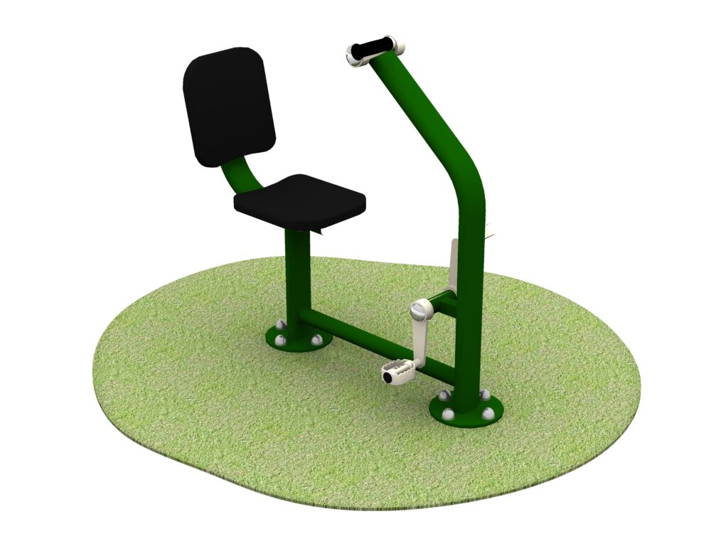 arm and pedal bike on grass