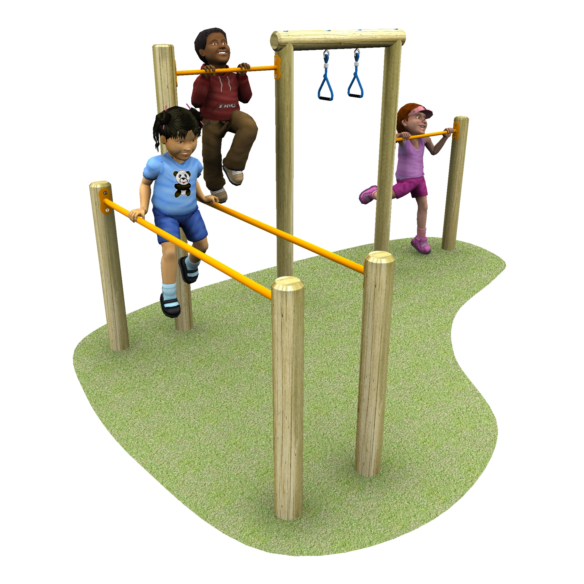multi gym 1 with grass anc children