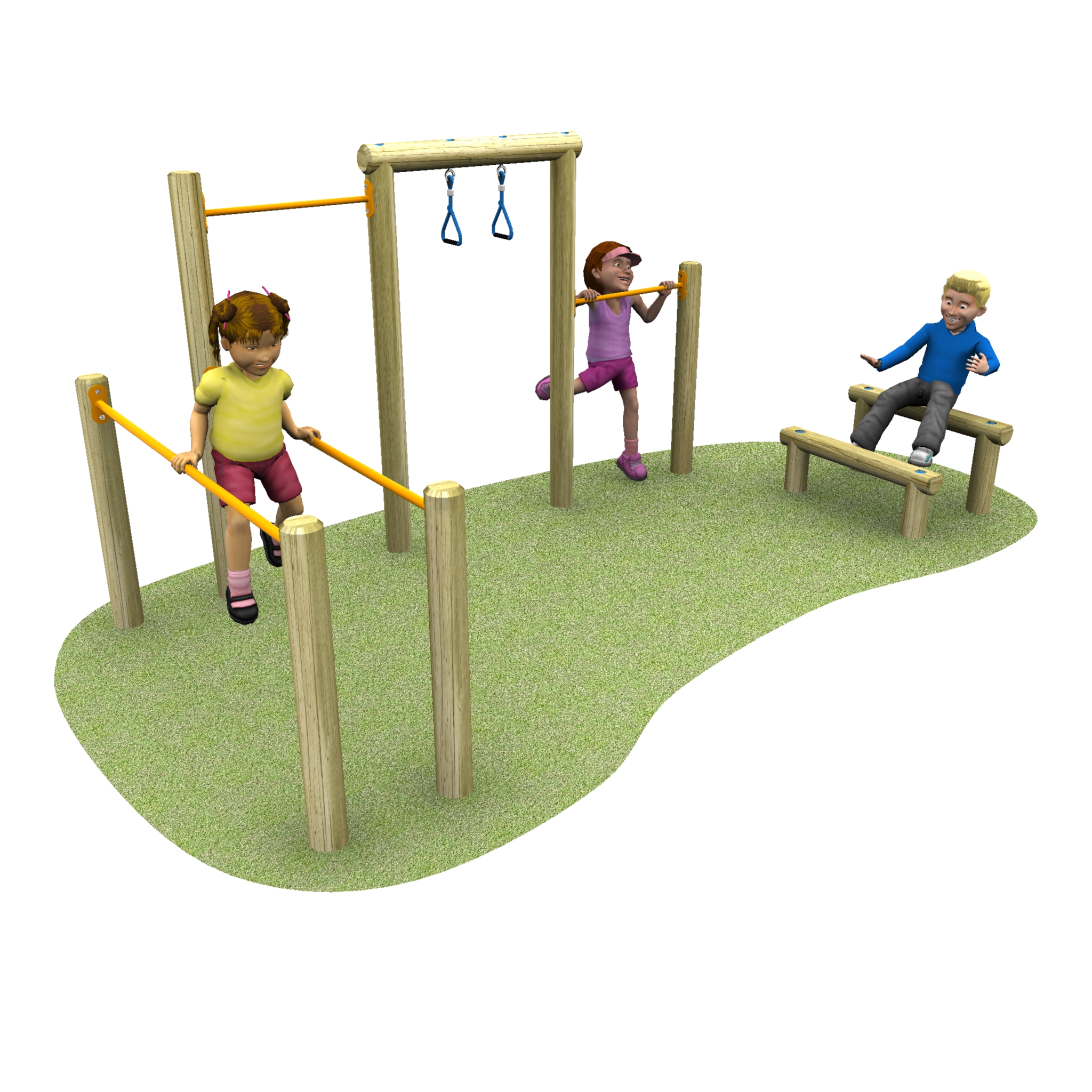 Multi gym 2 with grass and children