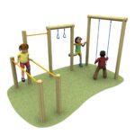 multi gym 3 with grass and children