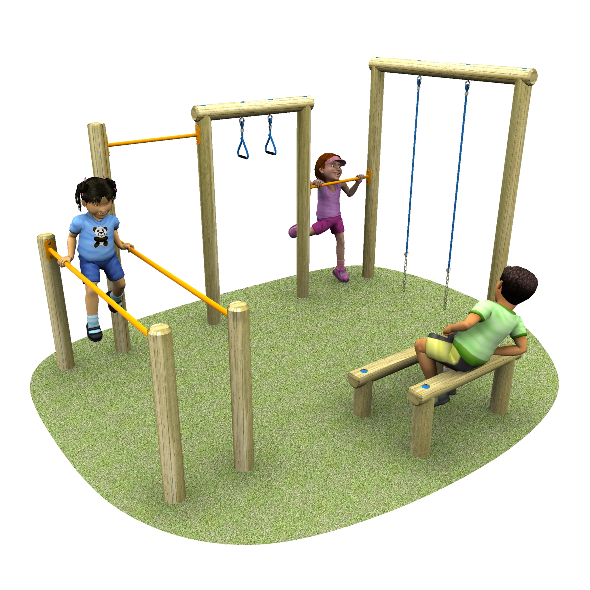 Multi gym 5 with grass and children
