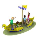 Viking boat with children