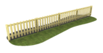 900mm High Wooden Play Fencing on grass
