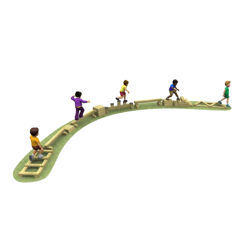 Moveable trail 2 with grass and children