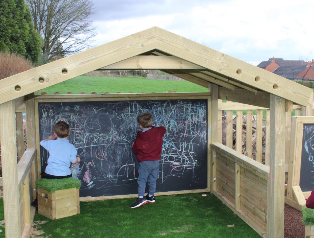 Role Play House with chalkboard