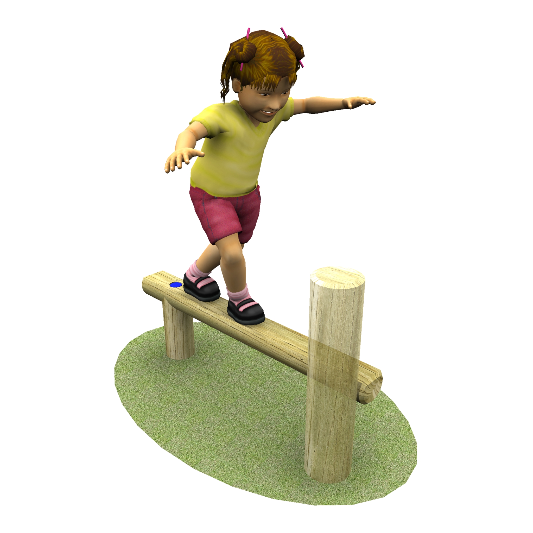 LH Link Mini Balance Beam with child crossing