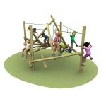 Pick up sticks 16 with grass and children