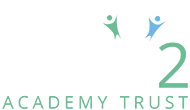 REAch2 Academy Trust logo with three stylised human figures above the text, one in white, one in green, and one in blue.