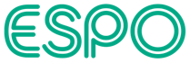 Green stylised text logo displaying the word ESPO on a light background.